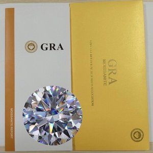 GRA Certified Loose Moissanite Round Stones D VVS1 All Sizes 4mm